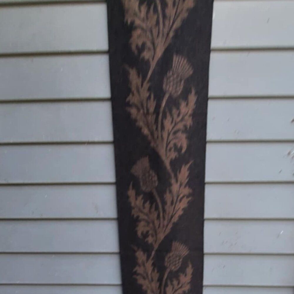 Kiltane Scotland 100% Lambs Wool Brown Thistle Scarf NWOT!  Edinburgh Extra Fine